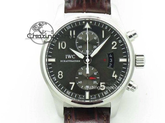 MIROTIME 0507 Mark XVIII IW327006 Titanium V7F 1:1 Best Edition Black Dial on Brown Leather Strap A Attractive 7080